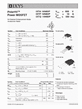 DataSheet IXTA14N60P pdf